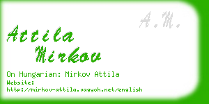 attila mirkov business card